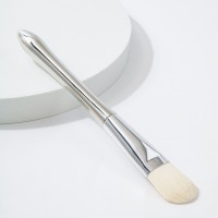 跨境亮银色泥膜单支白色面膜粉底刷 不留痕不吃粉粉底刷子可定制