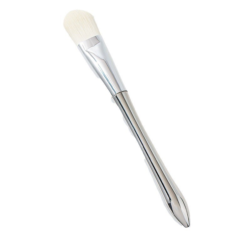 跨境亮银色泥膜单支白色面膜粉底刷 不留痕不吃粉粉底刷子可定制图2