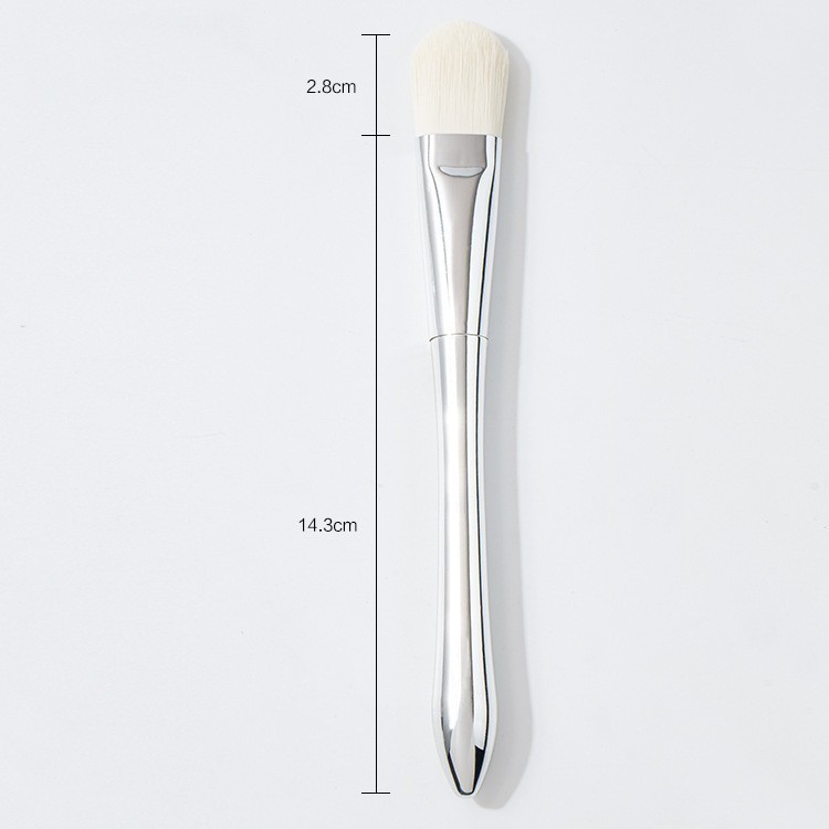 跨境亮银色泥膜单支白色面膜粉底刷 不留痕不吃粉粉底刷子可定制图3