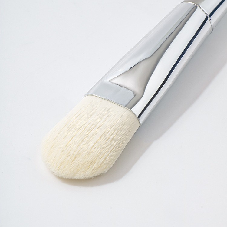 跨境亮银色泥膜单支白色面膜粉底刷 不留痕不吃粉粉底刷子可定制图5