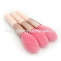 马卡龙系粉色散粉刷单支木柄柔软刷毛化妆刷便携美妆工具