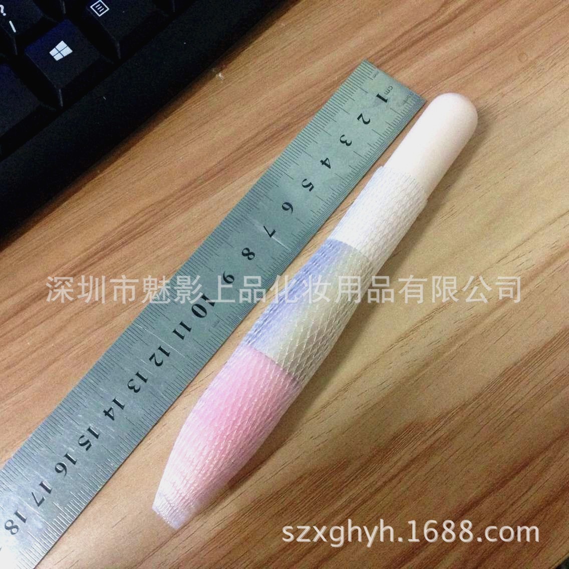 马卡龙系粉色散粉刷单支木柄柔软刷毛化妆刷便携美妆工具图3