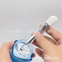 定制面膜刷双头带挖勺软毛硅胶美容院泥膜刷美妆工具硅胶化妆