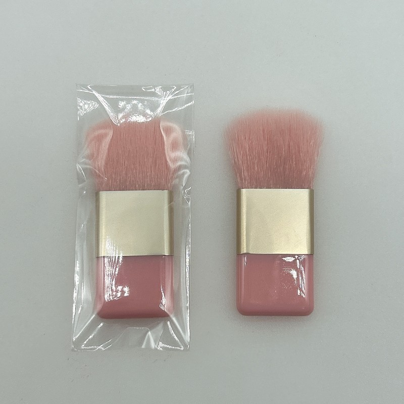 粉色腮红蜜粉小扁刷便携配件刷纤维毛化妆刷子轮廓胭脂粉刷图2