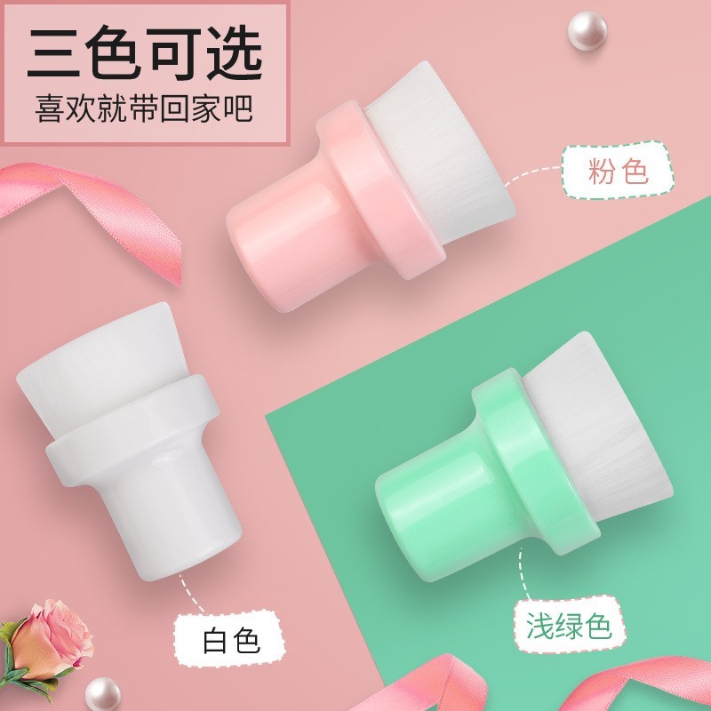 日系新款洗脸刷马卡龙果冻色洁面刷面部清洁美妆工具图3