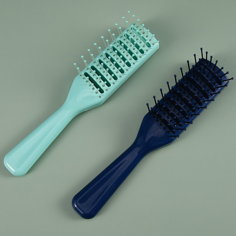 卷发梳定制塑料镂空排骨梳理发梳子头皮按摩梳大背头油头梳图3