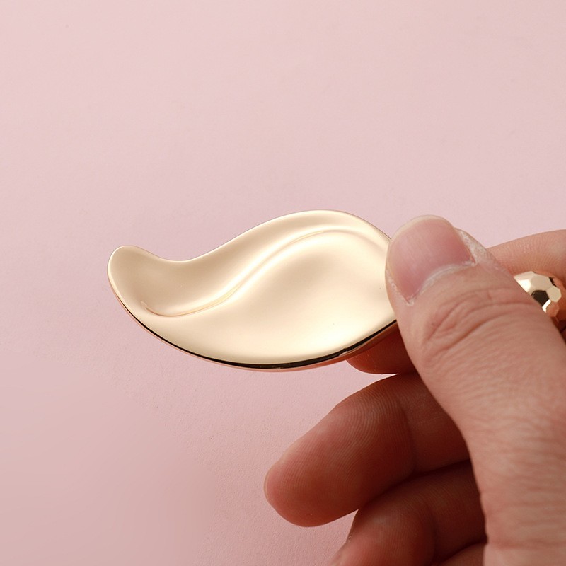 树叶按摩刮脸板滚珠面部提拉眼部脸部美容金属刮板图5