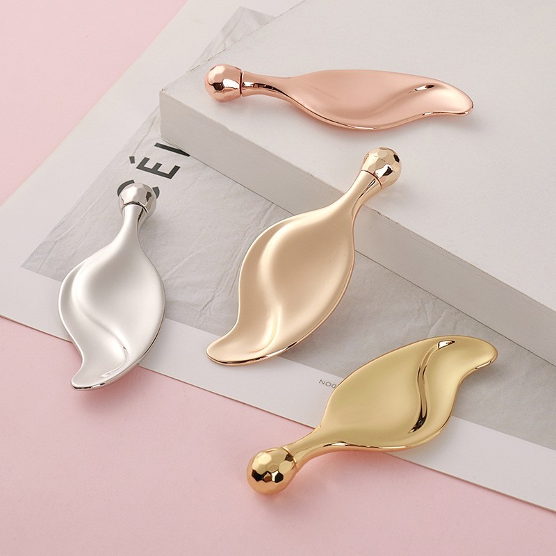 树叶按摩刮脸板滚珠面部提拉眼部脸部美容金属刮板图4