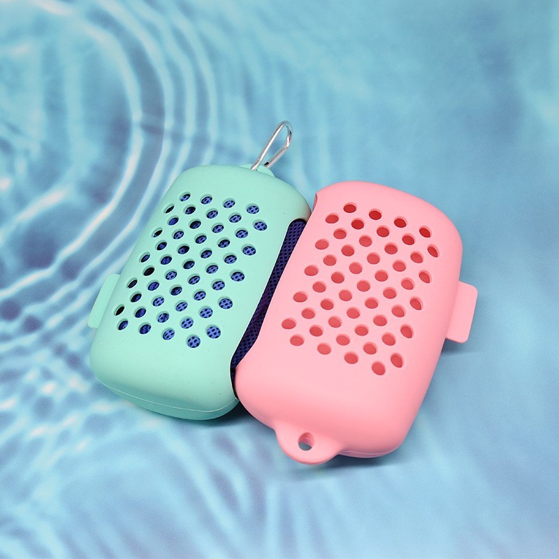 定制硅胶毛巾套 户外汗巾便携式收纳包 硅胶冷感毛巾套冰巾保护套图2