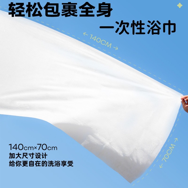 礼品定制旅行一次性毛巾2条装便携出差旅游压缩浴巾无纺布厂家图3