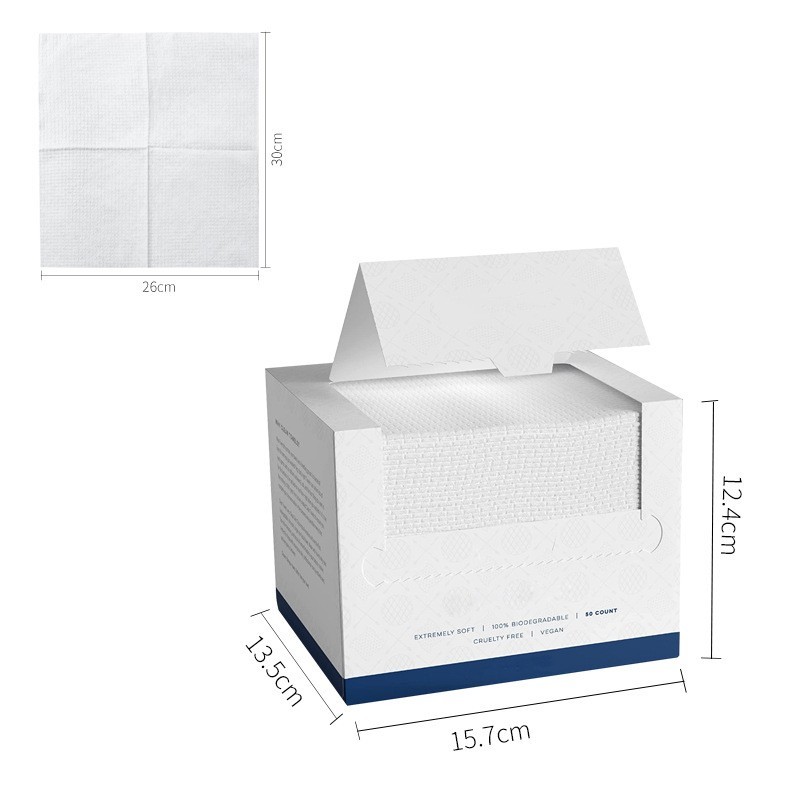 跨境热销洗脸巾英文版一次性加大加厚EF纹棉柔巾抽巾贴牌定制图5