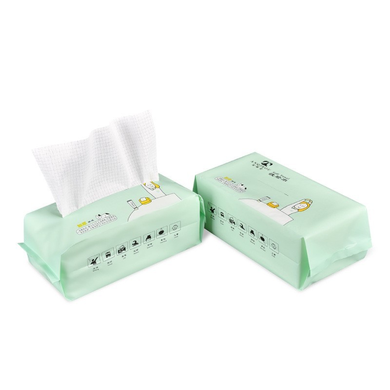 定制一次性洗脸巾 抽取式加厚干湿两用珍珠纹棉柔巾洁面巾图5