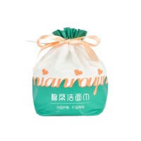 一次性美容院洗脸巾大卷加厚拉绳袋装珍珠纹洁面巾棉柔巾厂家定制