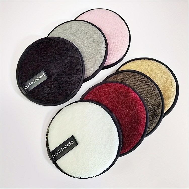 魔法懒人清水洗脸粉扑圆形短毛卸妆粉扑海绵洁面美妆工具图5
