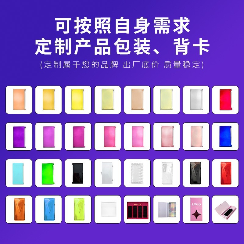 假睫毛定制LOGO圆毛密排自然浓密欧美单根超柔进口哑光黑嫁接睫毛图2