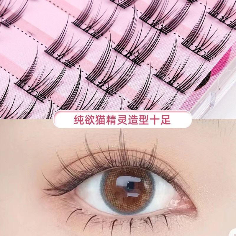 12排睫毛全家福懒人三部曲系列猫耳太阳花假睫毛单簇混合款式一站图2