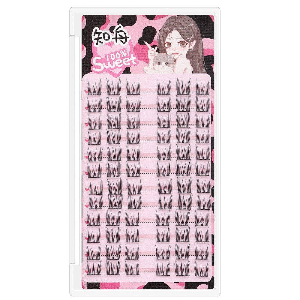 12排睫毛全家福懒人三部曲系列猫耳太阳花假睫毛单簇混合款式一站图5