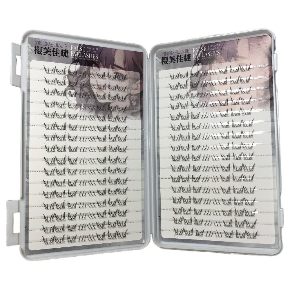 大容量自然款北极星下睫毛睫毛书懒人款单簇自嫁接假睫毛漫画款图3