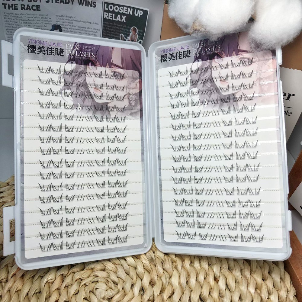 大容量自然款北极星下睫毛睫毛书懒人款单簇自嫁接假睫毛漫画款图5