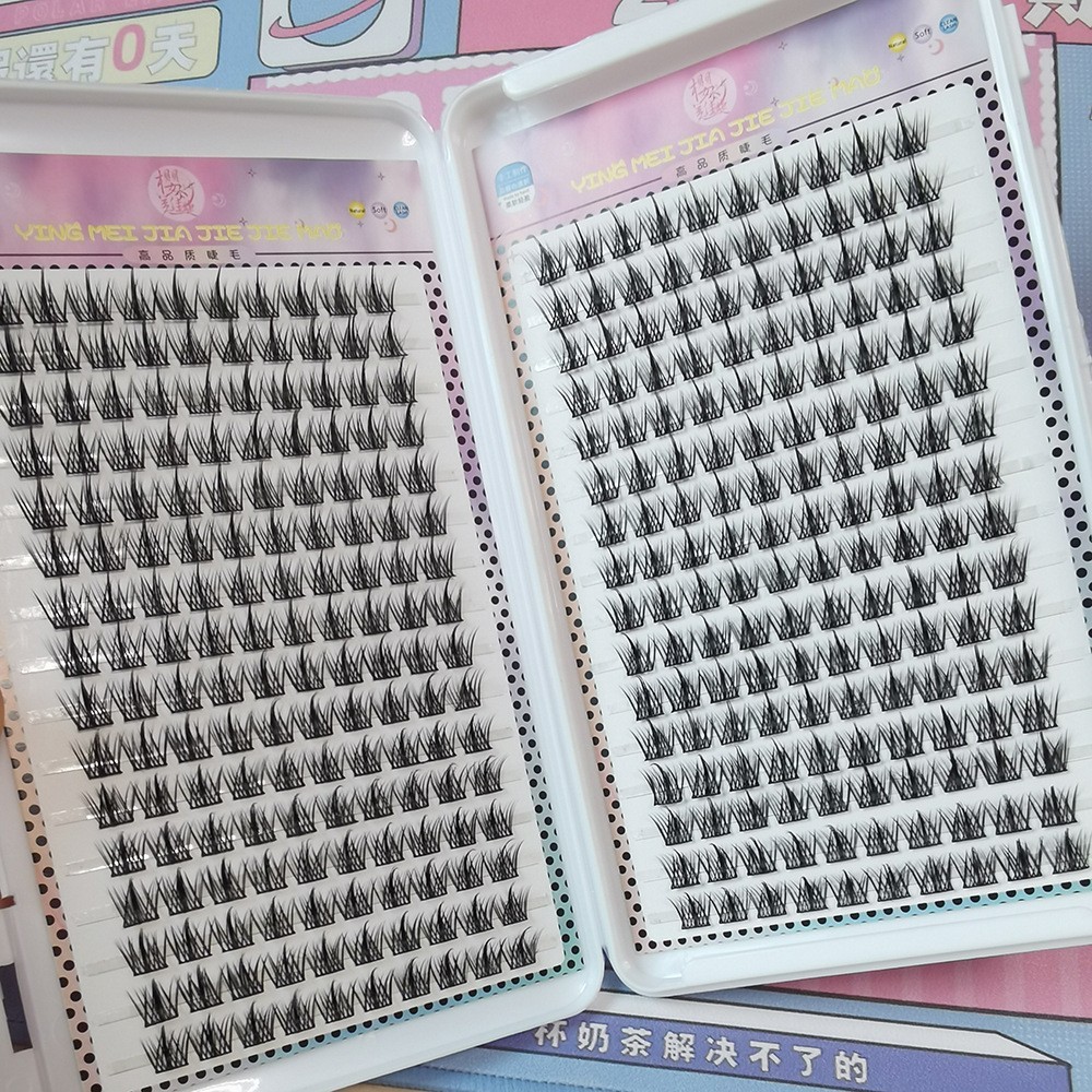 十排自然仿真懒人三部曲睫毛分段式氛围感单簇漫画眼自嫁接假睫毛图3