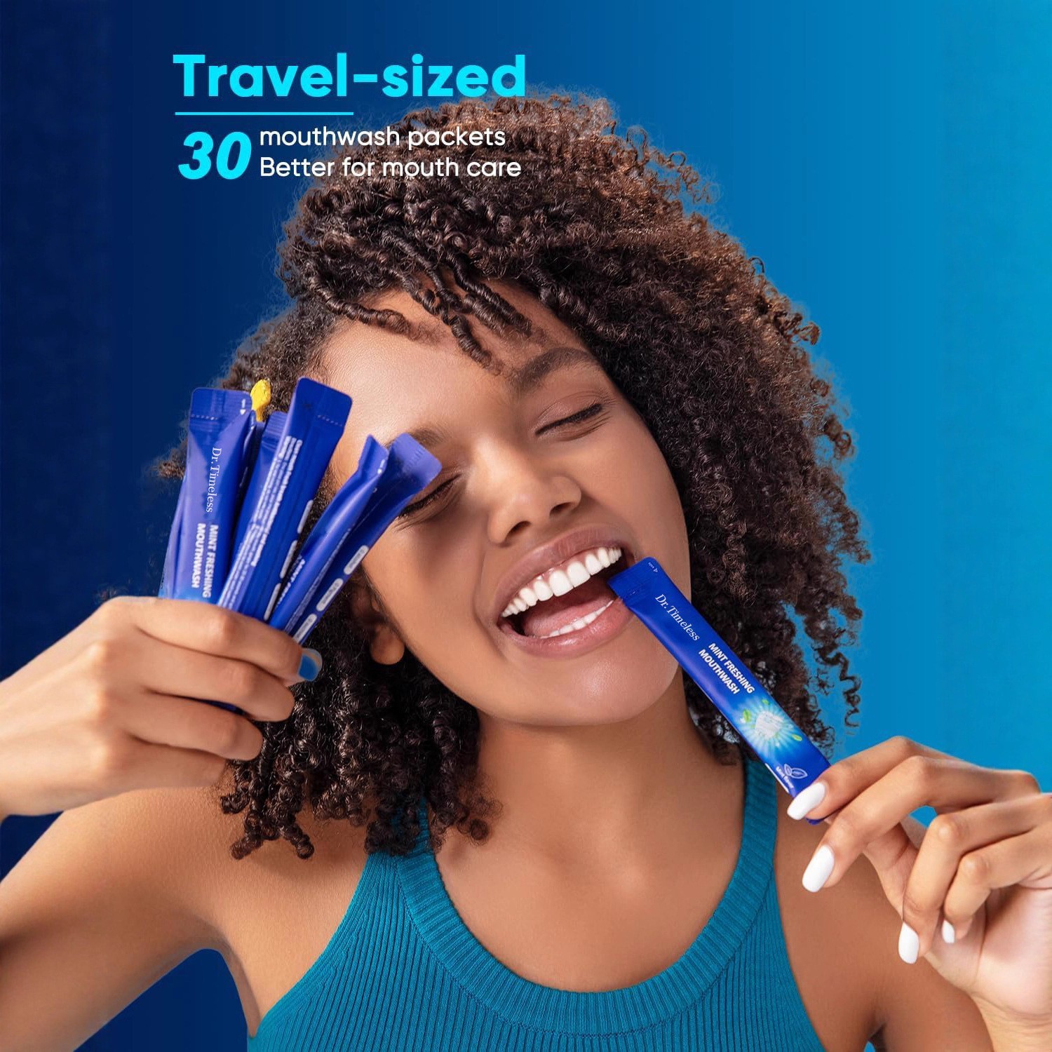 一次性便携式30条装漱口水杀菌除口臭清新口气薄荷益生菌跨境定制图3