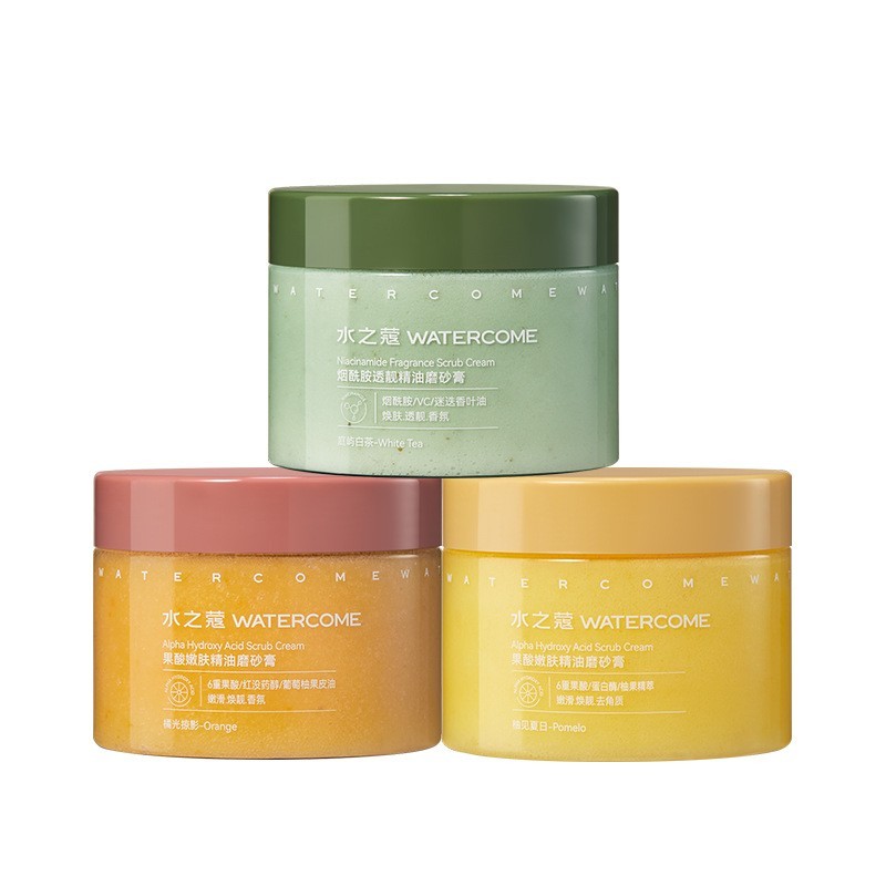 定制oem烟酰胺海盐身体磨砂膏 清洁去角质死皮嫩肤精油磨砂膏贴牌图5