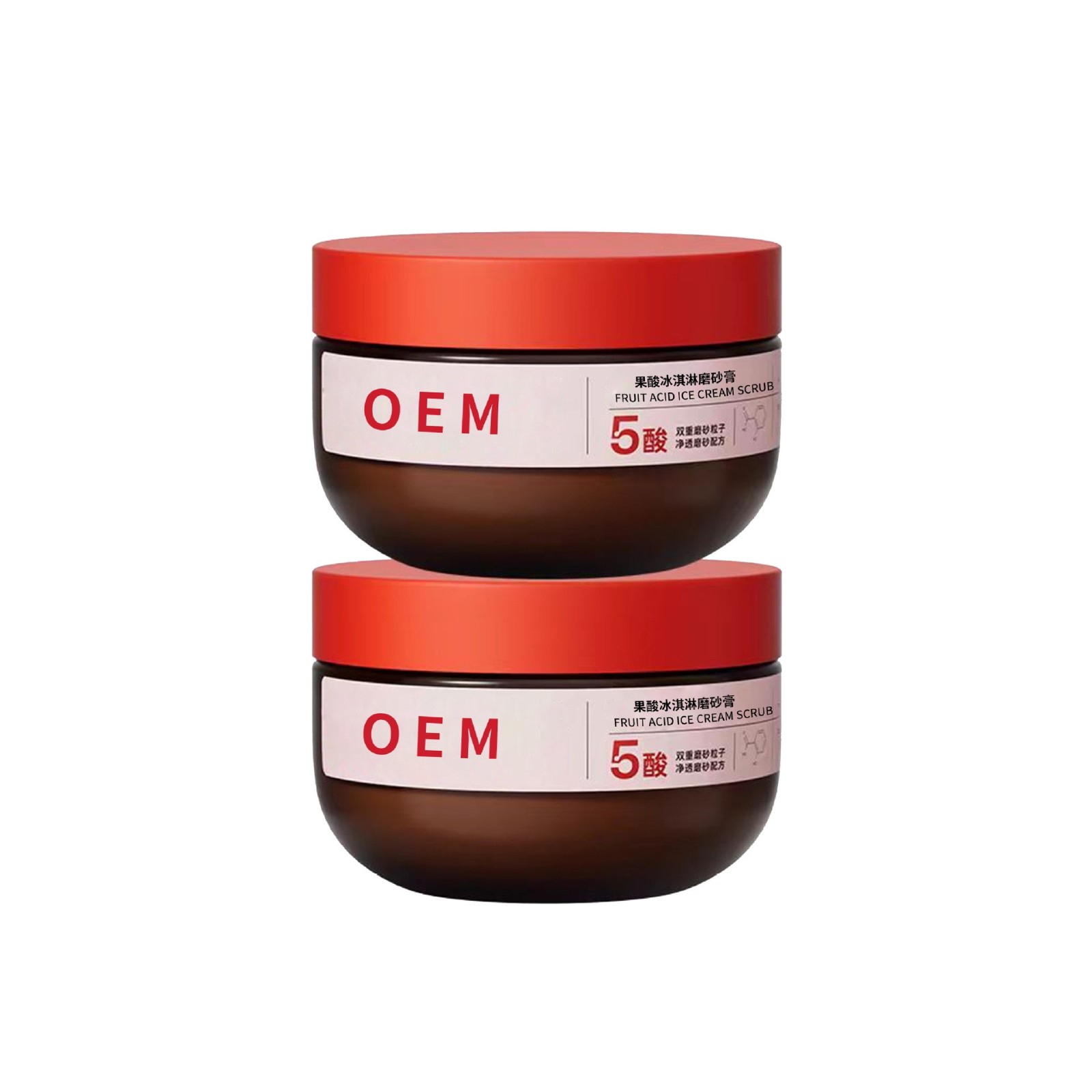 定制果酸冰淇淋磨砂膏去角质鸡皮矿物微量元素身体清洁磨砂膏贴牌图5