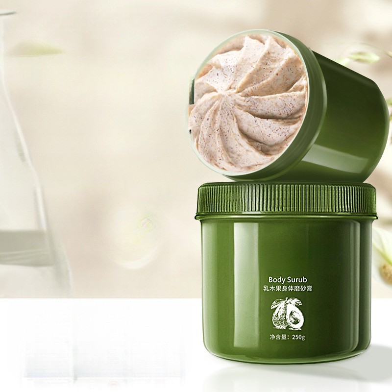 乳木果身体磨砂膏酸去角质鸡皮疙瘩美嫩白黑色素深层洁手面部定制图5