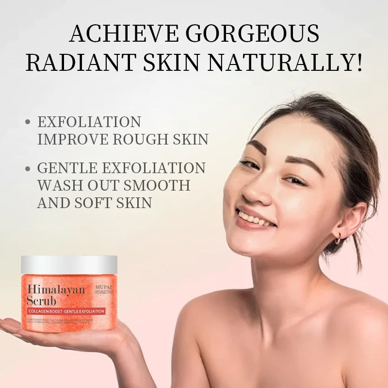 跨境OEM喜马拉雅盐身体磨砂膏 温和去角质保湿滋润肌肤磨砂膏出口图5