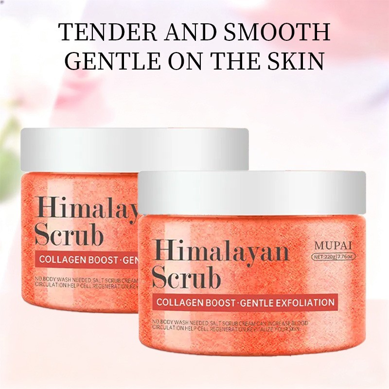 跨境OEM喜马拉雅盐身体磨砂膏 温和去角质保湿滋润肌肤磨砂膏出口图3