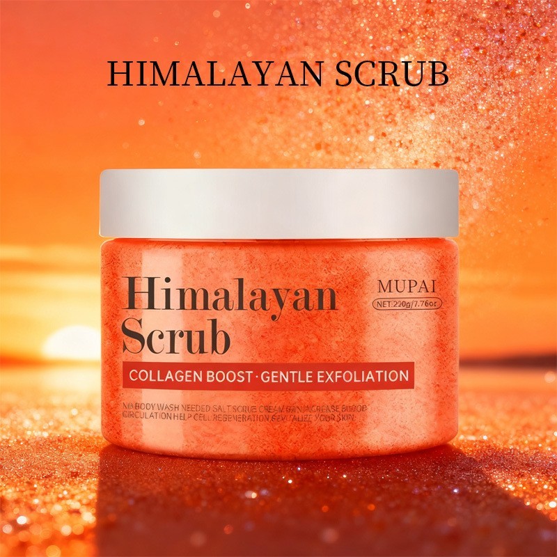 跨境OEM喜马拉雅盐身体磨砂膏 温和去角质保湿滋润肌肤磨砂膏出口图2