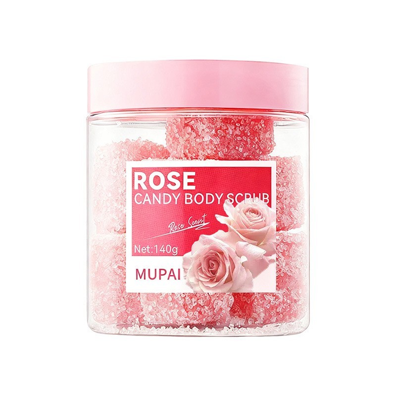 跨境OEM玫瑰糖果身体磨砂膏 温和清洁去角质舒缓肌肤磨砂膏出口图5
