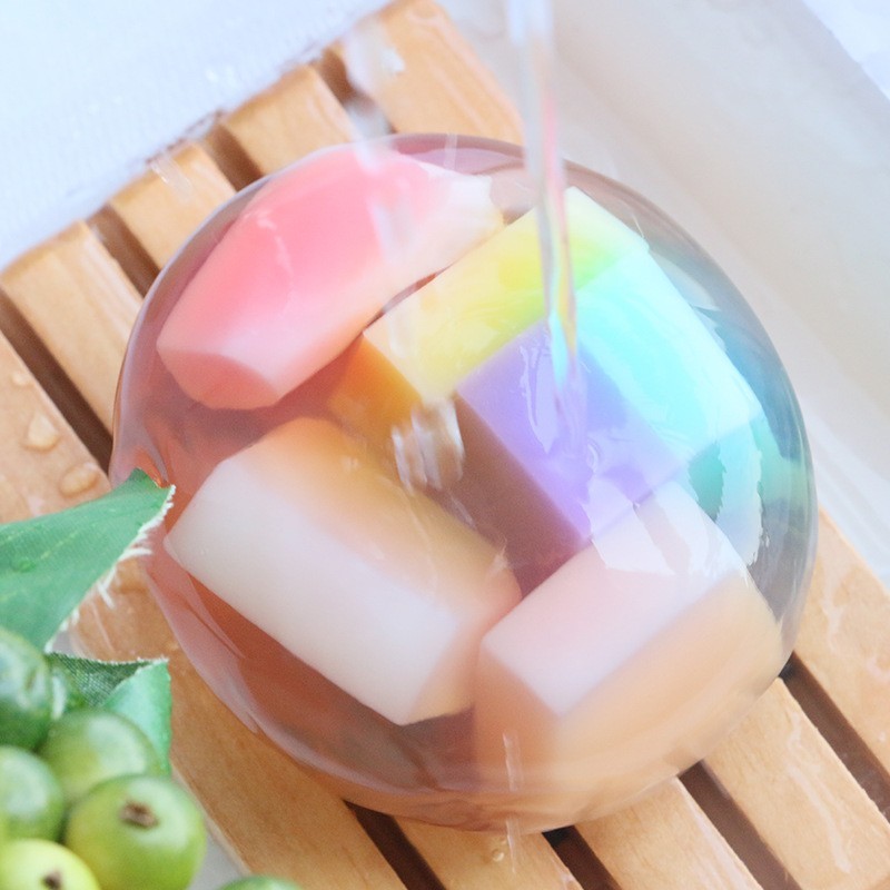 椭圆香水果冻植物精油皂清洁 玫瑰肥皂 润滑洗脸皂羊奶厂家图4