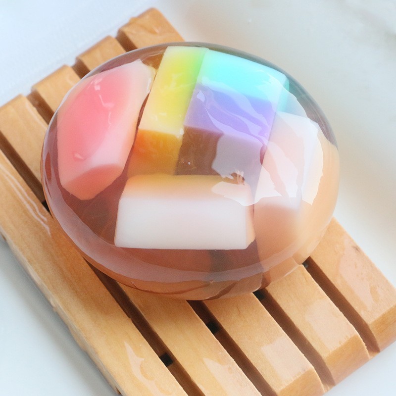 椭圆香水果冻植物精油皂清洁 玫瑰肥皂 润滑洗脸皂羊奶厂家图3