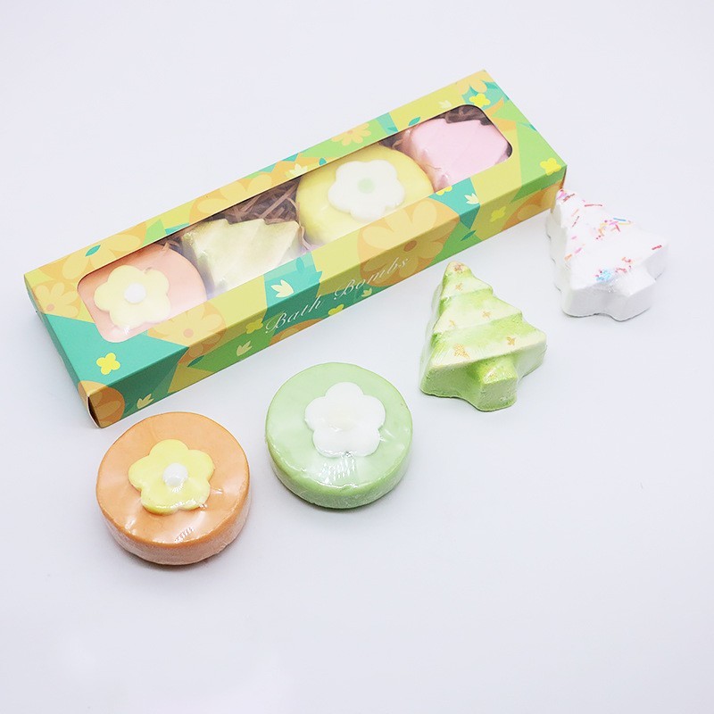 浴芭浴盐套装 泡澡礼品盒 花朵圣诞树旅游清洁沐浴爆炸盐厂家制作图5