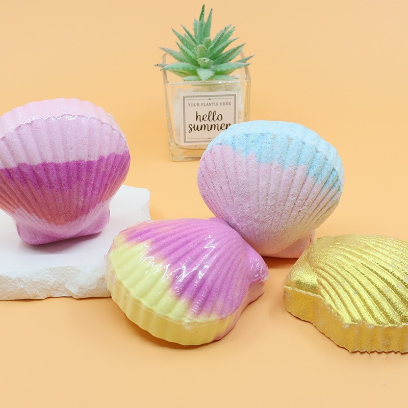 定制亚马逊美人鱼贝壳浴盐球儿童泡泡浴精油气泡弹玩具爆炸泡澡球图3