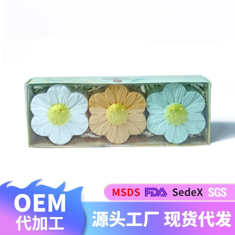 bath bombs花朵造型香味泡澡爆炸沐浴盐球浴精油泡泡香氛泡澡球图2
