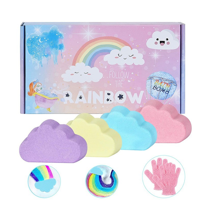 彩虹造型bath bombs香味泡澡爆炸沐浴盐球浴精油泡泡香氛泡澡球图4