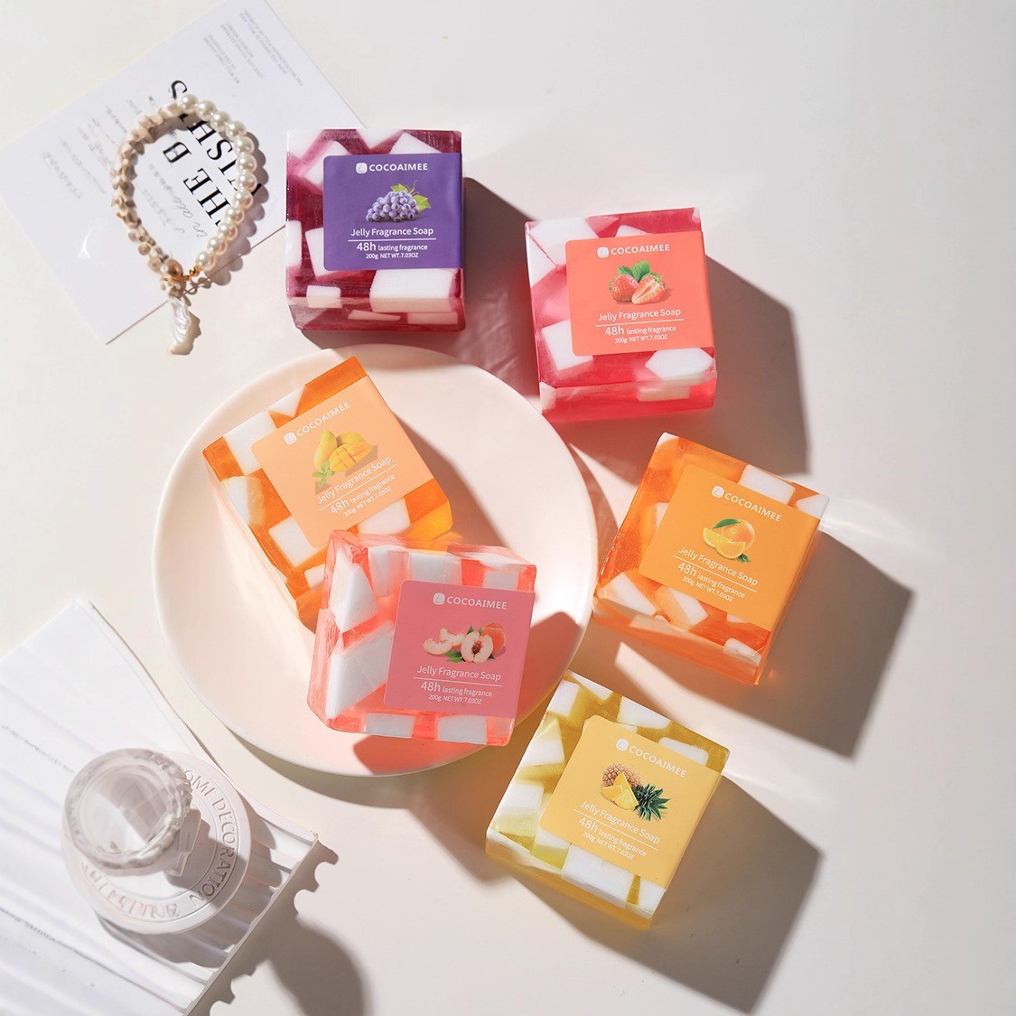 水果香皂洁面皂沐浴皂洗澡留香结婚伴手礼搭配图2
