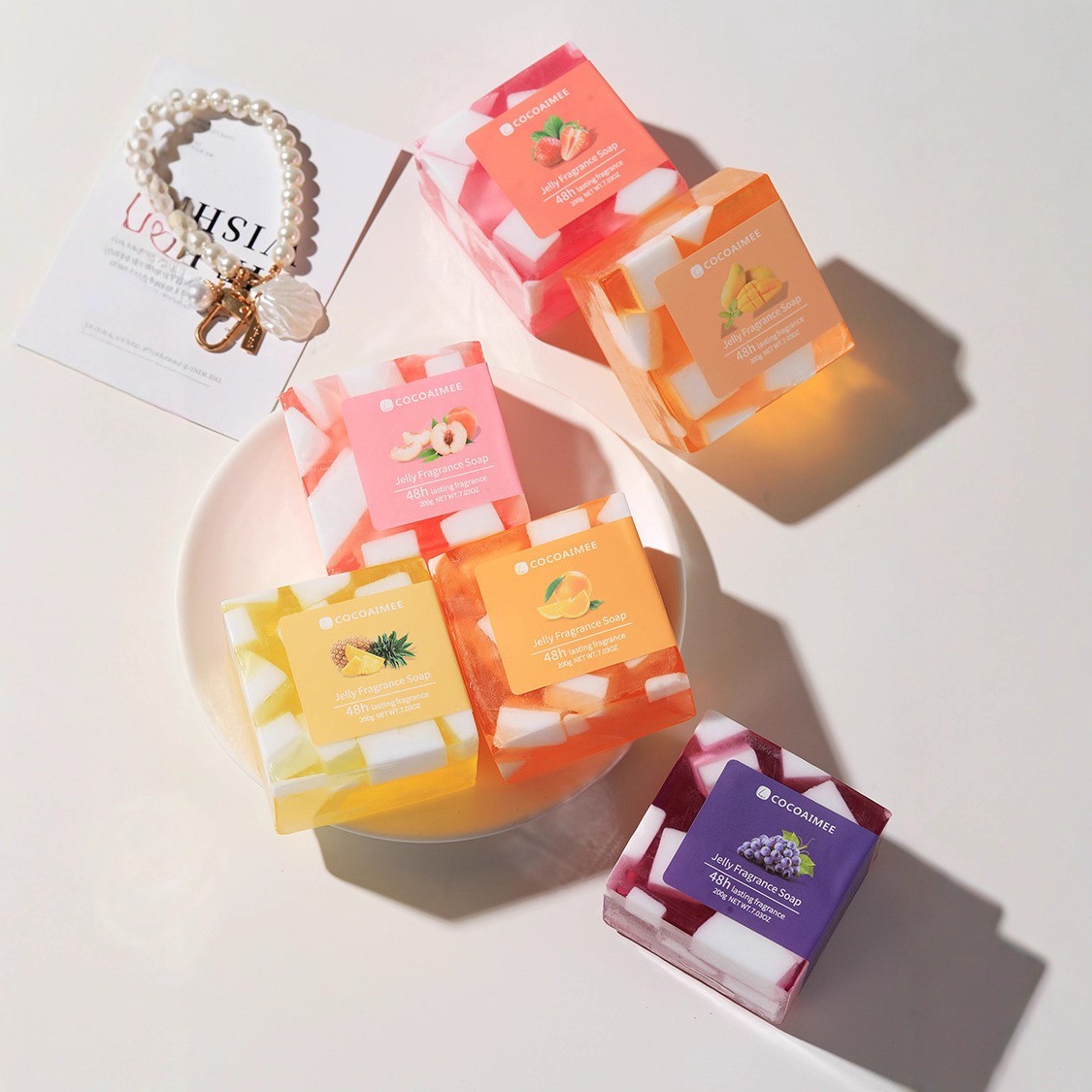 水果香皂洁面皂沐浴皂洗澡留香结婚伴手礼搭配图5
