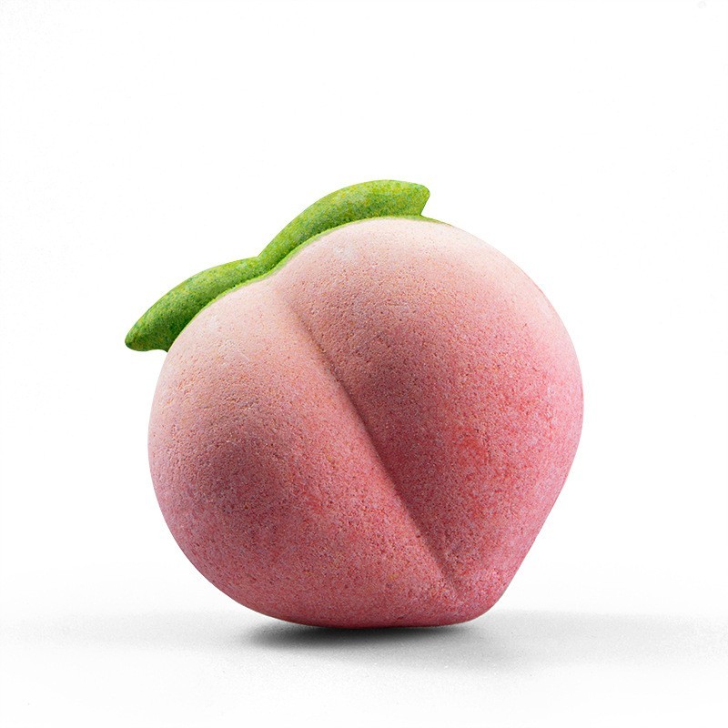 定制创意水果桃子款沐浴盐spa沐浴精油泡澡球水蜜桃浴盐球跨境图5