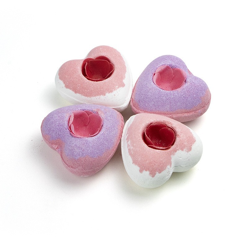 跨境双色爱心爆炸浴盐球情人七夕礼物泡澡精油浴盐spa浴缸沐浴盐图5