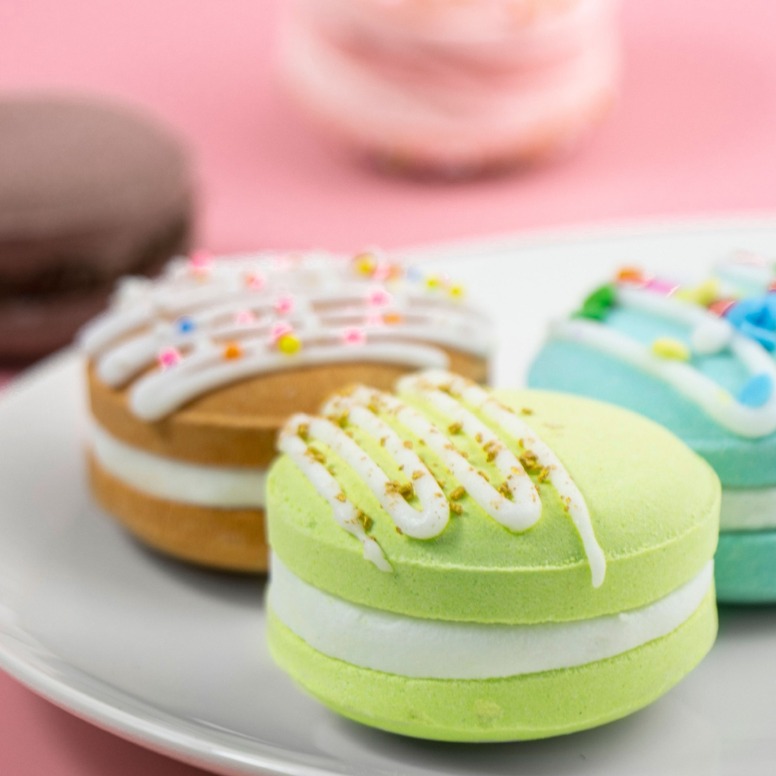 亚马逊马卡龙系列爆炸浴盐球马卡龙精油浴盐气泡弹蛋糕泡澡球图3