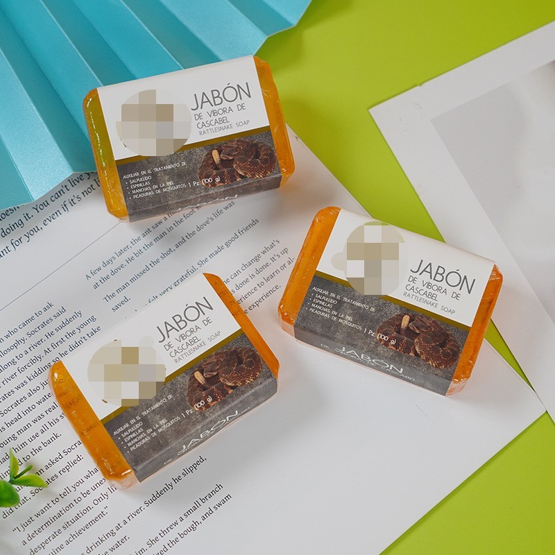 跨境外贸香皂洗脸沐浴香皂身体背部清洁肥皂响尾蛇外贸香皂定制图4