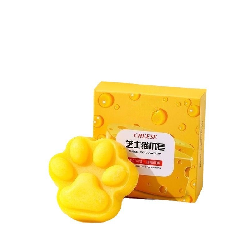 OEM手工皂厂家定制内销精油皂外贸芝士猫爪香皂润肤洁面沐浴肥皂图5