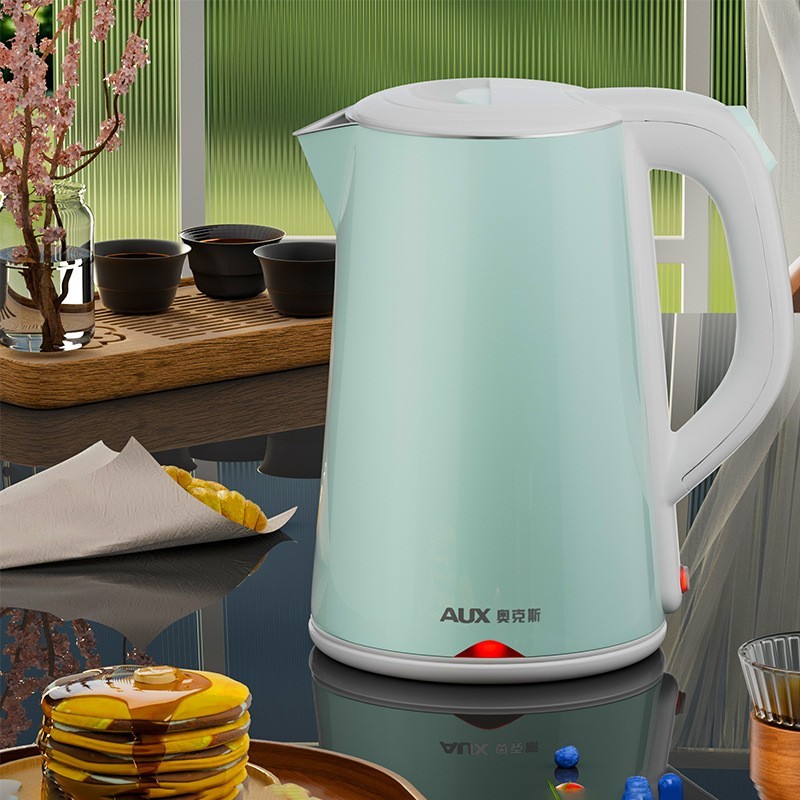 OEM电热水壶烧水壶1.8L自动断电304食品级钢材双层防烫保温图3