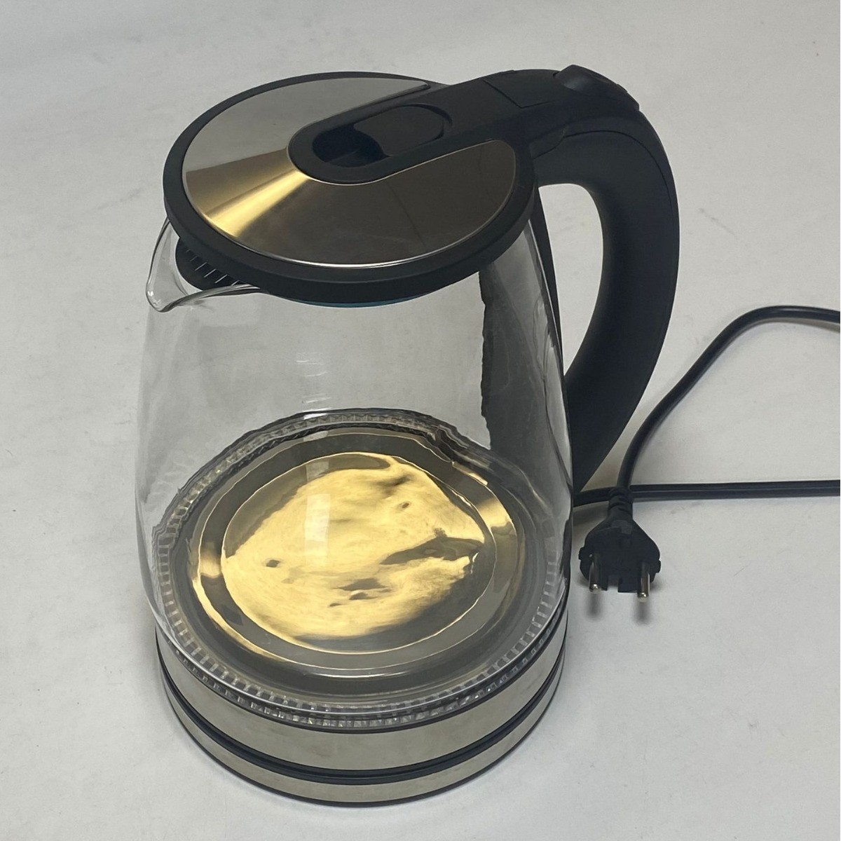 工厂出口电热水壶高鹏玻璃壶1.8L养生壶304不锈钢圈煮茶壶欧110V图2