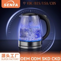 跨境Top电热水壶高鹏玻璃壶1.8L容量现货快速升温Kettle外贸出口