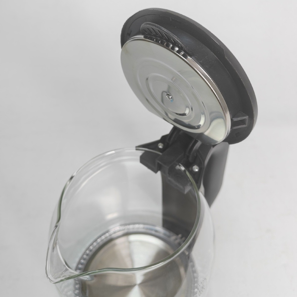 源头工厂烧水壶1.8L家用LED蓝光Kettle高硼玻璃电热水壶中东110V图2