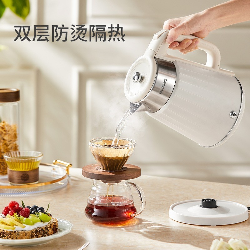 定制烧水壶电热水壶家用简约便携不锈钢自动断电开烧水保温一体图3